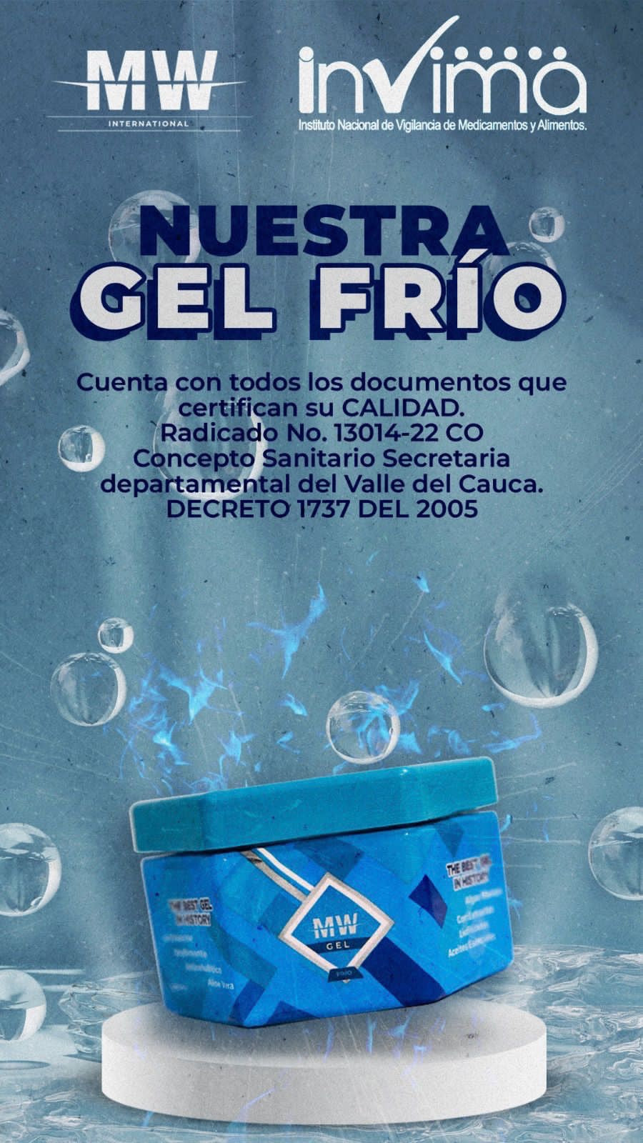 Gel Frío MW – ¡Recuperación Muscular y Reafirmante!
