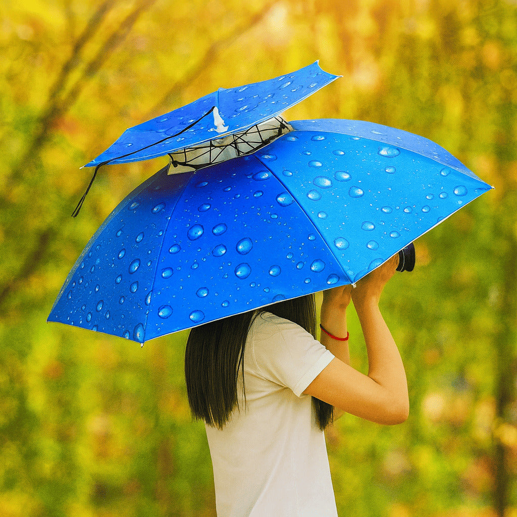 2X1 Paraguas Tipo Sombrero Multipropósito - Manos Libres