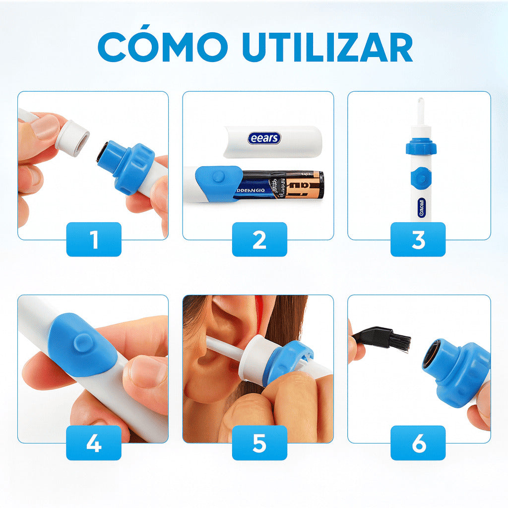 Limpiador de Oídos Succionador Eléctrico c-ears®