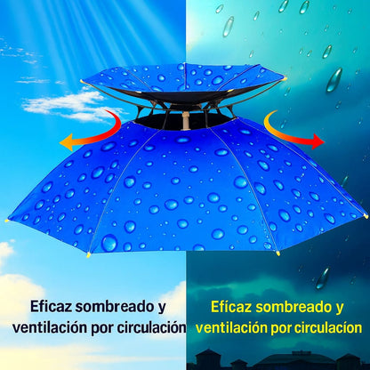 2X1 Paraguas Tipo Sombrero Multipropósito - Manos Libres
